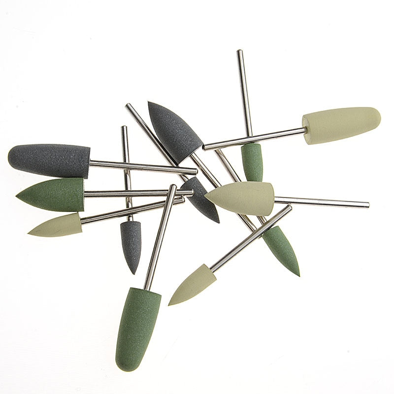 Azdent Dental Polishing Burs Resin Base Acrylic Invisible Denture Silicone Grinding Heads - KiwisLove