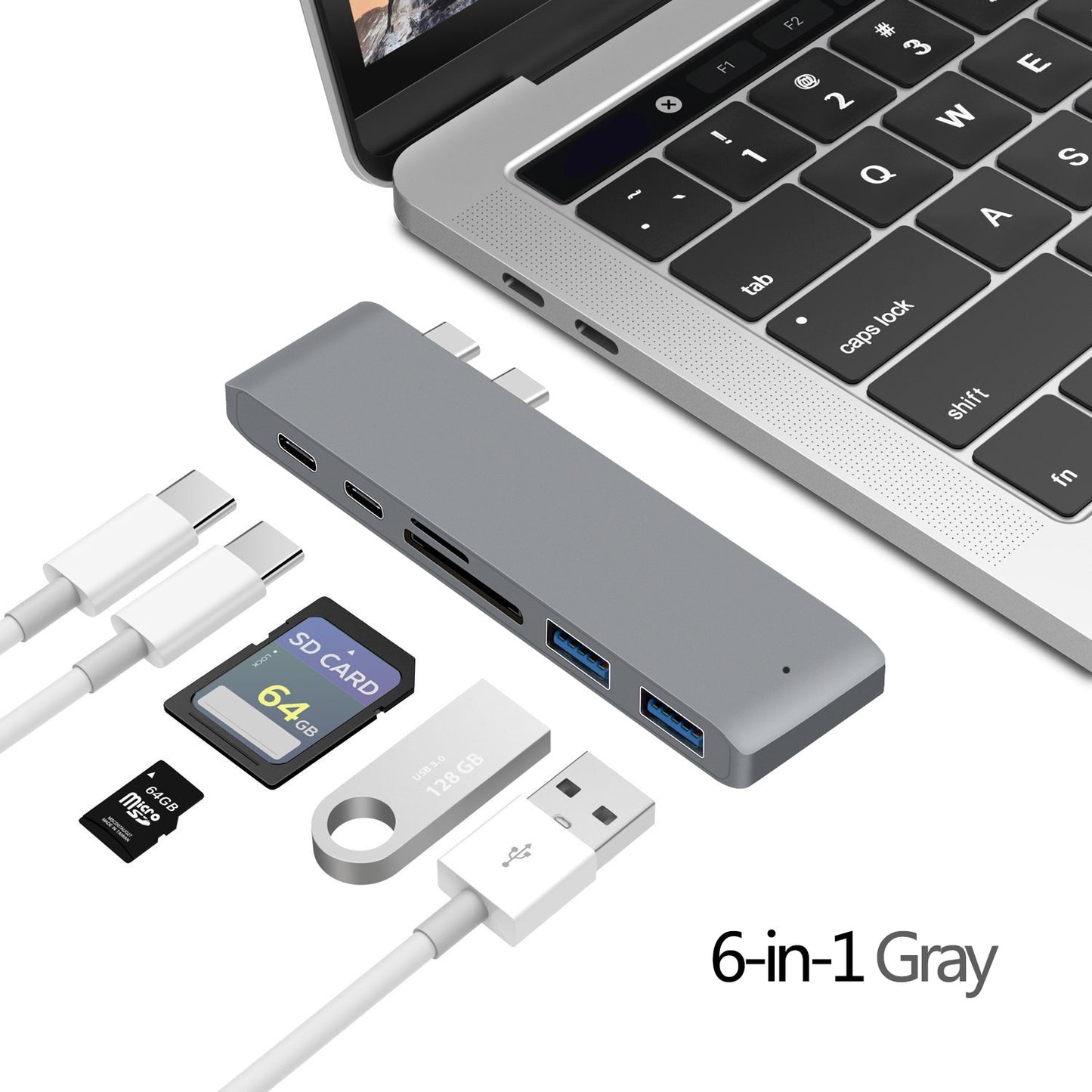 USB 3.1 Type-C Hub 3.0 To HDMI Adapter 4K Thunderbolt 3 TF SD Reader Slot PD f - KiwisLove