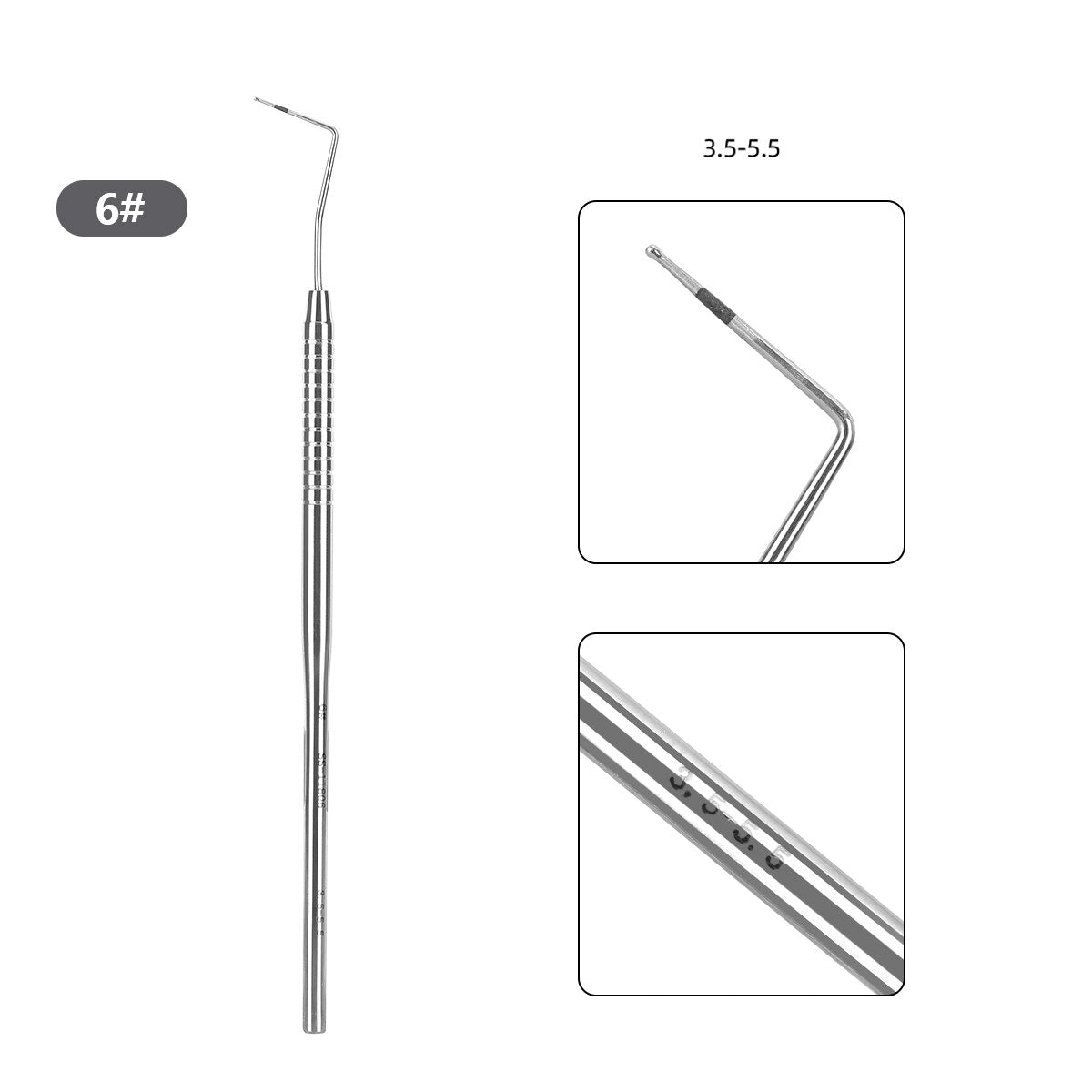 1 PC AZDENT Dental Stainless Steel Periodontal Probe With Scaler Explorer Instrument Tool Endodontic Equipment Material - KiwisLove