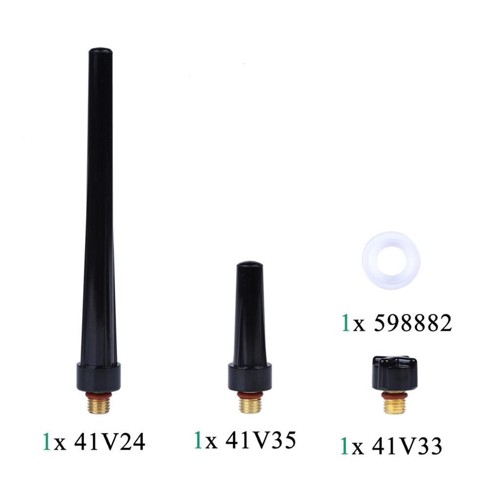 46Pcs TIG Welding Torch Stubby Gas Lens For WP9 WP20 TIG Back Cap Collet Bodies Spares Kit Durable Practical Accessories - KiwisLove