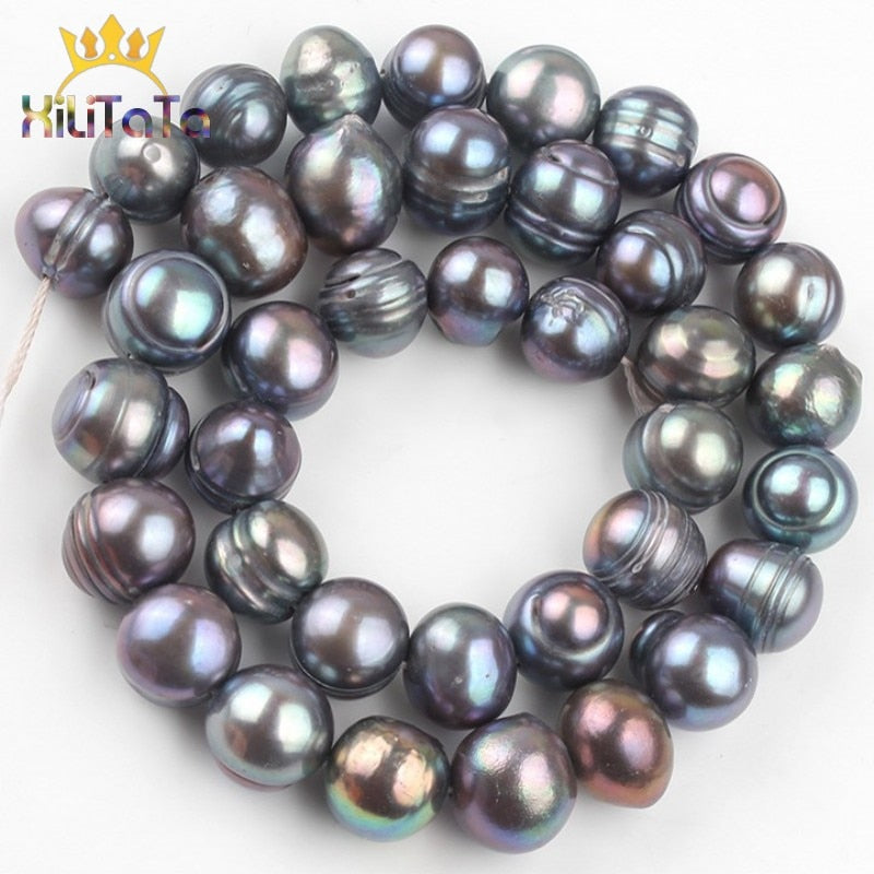 3-9mm Natural Purple Freshwater Pearls Punch Pearl Beads for DIY