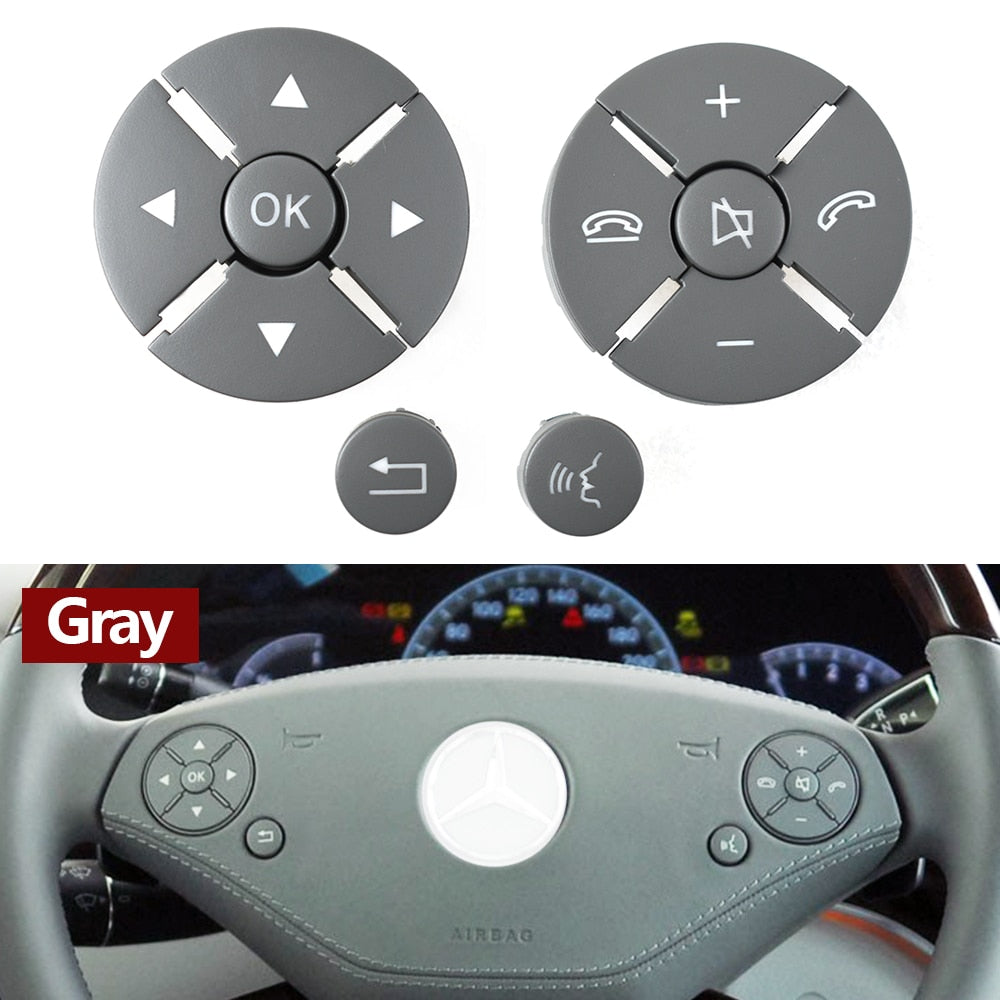 Car Steering Wheel Keys Control Button Cover Repair Kit For Mercedes Benz S CL Class W221 W216 S300 320 S400 S450 S500 - KiwisLove