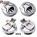 4Pcs Boat Hatch Latch Pull Flush Boat marine Latches Round Fit For RV Yacht Camper Deck Hatch Door Cabinet