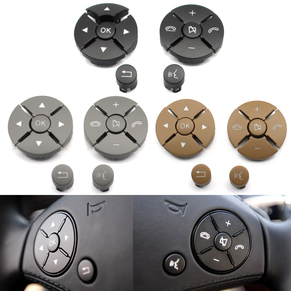 Interior Car Accessories W221 Steering Wheel Push Button Switch Keys Replacement For Mercedes Benz S CL Class W221 W216 - KiwisLove