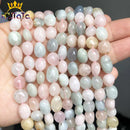 8-10mm Natural Irregular Genuine Morganite Stone Beads Loose Beads For Jewelry Making DIY Bracelet Necklace Accessories 15''
