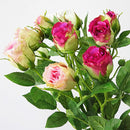 4 Heads Artificial Flowers Long Stem Wedding Decoration Silk Rose Fake Flowers Plastic Branches with Leaves Home Hotel Decor - KiwisLove