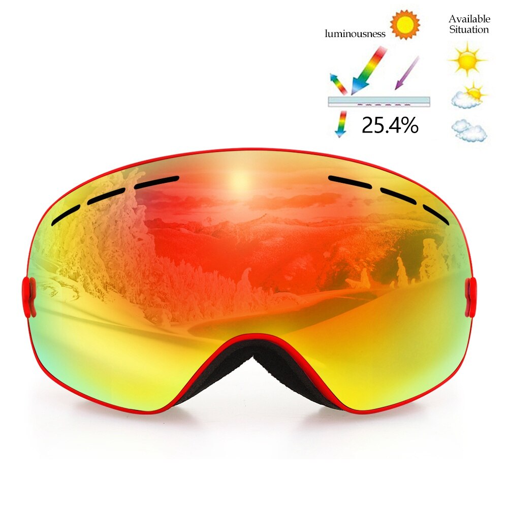 COPOZZ Brand Skiing Goggles Men Women Snowboard Goggles Glasses for Skiing UV400 Protection Snow Ski Glasses Anti-fog Ski Mask - KiwisLove