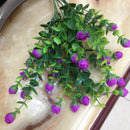 Mini silk artificial rose flowers fake plastic leaves faux bushes 30 heads outdoor garden decoration white fence wall decor - KiwisLove