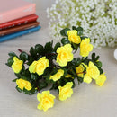 Fall Outdoor Artificial Red Azalea Flowers Bushes High Quality UV Resistant Fake Flowers Home Decor Small Decorations For Garden - KiwisLove