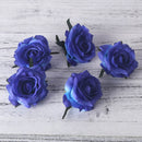 5pcs artificial roses white silk fake roses flower faux heads high quality DIY wedding home decoration scrapbook accessories - KiwisLove