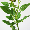 4 Heads Artificial Flowers Long Stem Wedding Decoration Silk Rose Fake Flowers Plastic Branches with Leaves Home Hotel Decor - KiwisLove