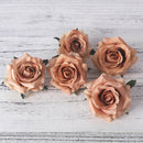 5pcs artificial roses white silk fake roses flower faux heads high quality DIY wedding home decoration scrapbook accessories - KiwisLove