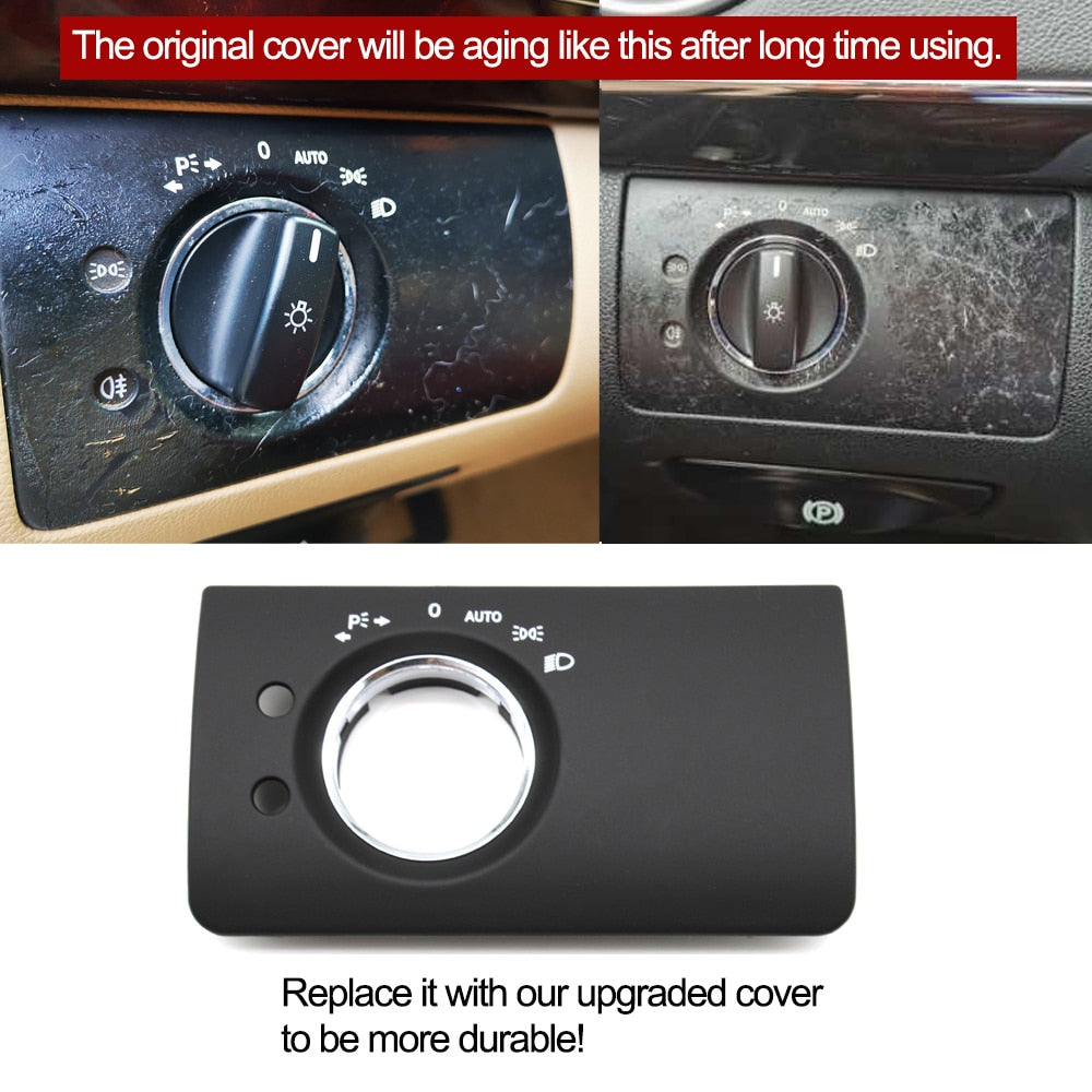 Car Interior Accessories Head Lamp Headlight Switch Button Cover Trim For Mercedes Benz W164 ML GL 300 350 450 500 2005-2011 - KiwisLove