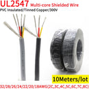 10M 30 28 26 24 22 20 18 AWG UL2547 Shielded Wire Channel Audio 2 3 4 5 6 7 8 Cores Headphone Control Copper Signal Cable - KiwisLove