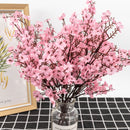 Silk Gypsophila Artificial Flowers for Decoration Home Plastic Stem Bride Wedding Bouquet Mariage Cherry Blossom Fake Flower DIY - KiwisLove