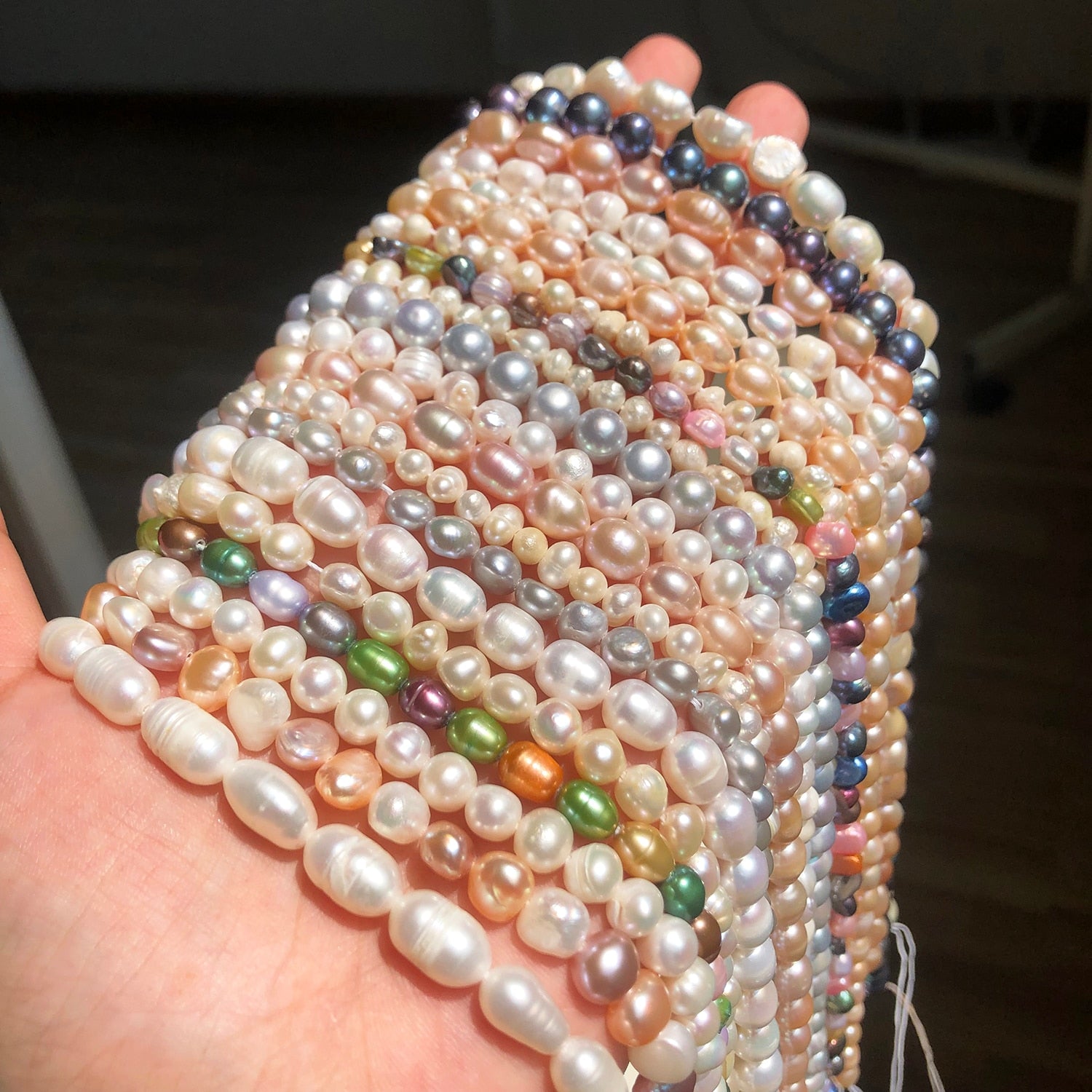 Real Natural Freshwater Pearl Irregular Cultured Small Pearls Punch Beads For Jewelry Making Diy Women's Necklace Bracelet - KiwisLove