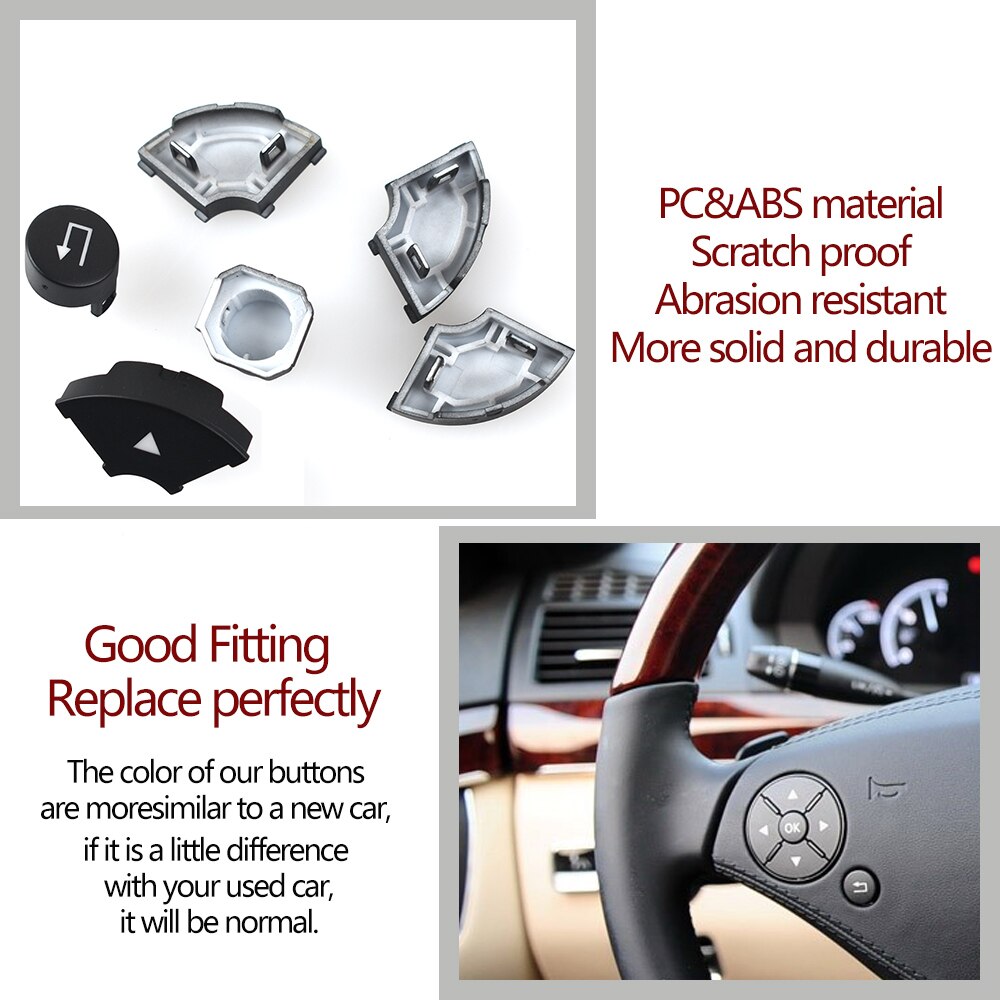 Interior Car Accessories W221 Steering Wheel Push Button Switch Keys Replacement For Mercedes Benz S CL Class W221 W216 - KiwisLove