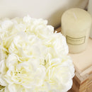 5pcs Beautiful Artificial Peony Flowers High Quality White Bouquet Wedding Home Table Decor Fake Flowers Christmas Arrangement - KiwisLove
