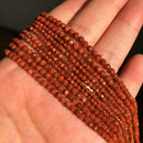 Natural Stone Beads 2 3 4mm Faceted Gold Sand Gem Loose Spacer Beads for Jewelry Making DIY Bracelet Earrings Accessories 15''