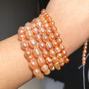 Natural Freshwater Pink Pearl Beads Rice Shape Punch Loose Beads for Jewelry Making Handmade DIY Charm Bracelet Necklace 15" - KiwisLove