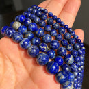 AA Natural Lapis Lazuli Stone Beads for Jewelry Making 4 6 8 10mm Round Loose Beads DIY Bracelet Charms Accessories 15''Inches