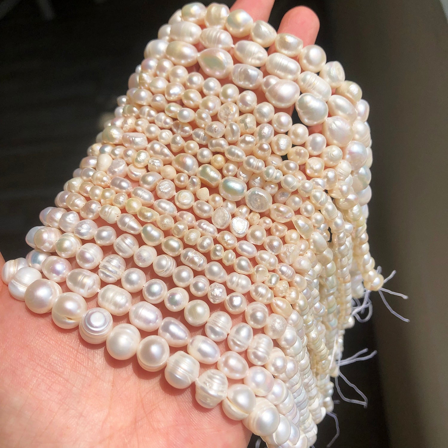 Real Natural Freshwater Pearl Irregular Cultured Small Pearls Punch Beads For Jewelry Making Diy Women's Necklace Bracelet - KiwisLove