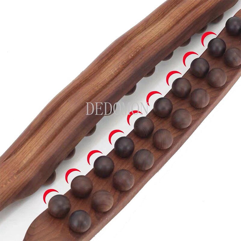 8/20 Beads Rolling Pin Universal Back Needle Massage Tendons Beech Wood Scraping Stick Point Treatment Guasha Relax Therapy Tool - KiwisLove