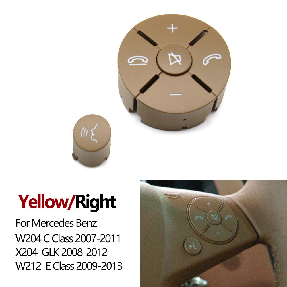 Car Steering Wheel Buttons Switch Cover Trim Repair Kit For Mercedes Benz 204 C Class GLK X204 E Class W212 - KiwisLove