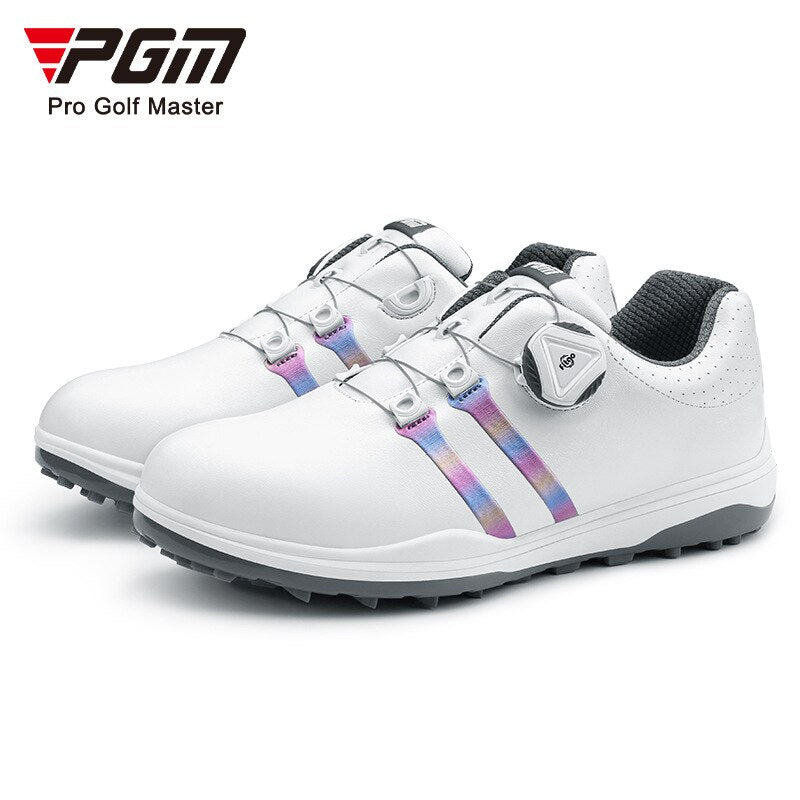 PGM Women Golf Shoes Waterproof Anti-skid Women's Light Weight Soft Breathable Sneakers Ladies Casual Knob Strap Sports XZ208 - KiwisLove