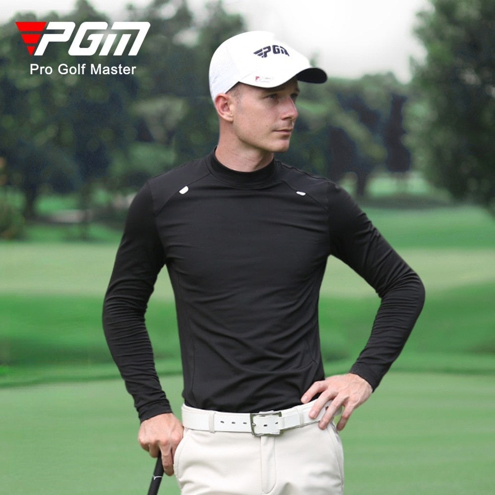 PGM Men Winter Cashmere Bottom Shirt Golf Tennis Volleyball Clothing Warm Long Sleeve Polo T Shirts YF427 - KiwisLove