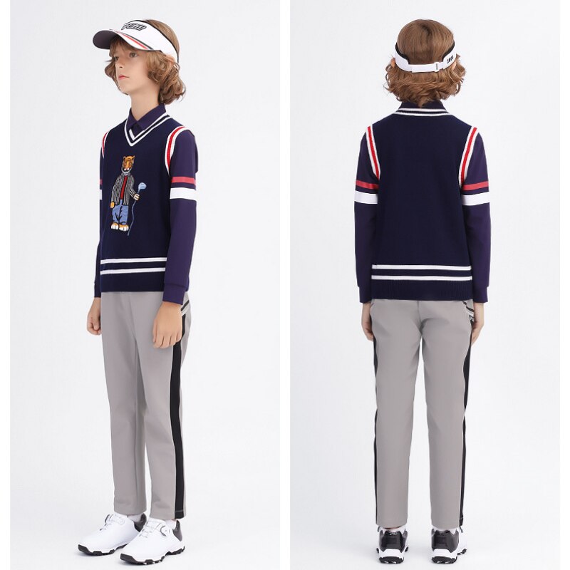 PGM Under Armour Golf Winter Vest Children's Jackets Sweater Boy's Vest Comfortable Warm Mercerized Wool YF436 - KiwisLove