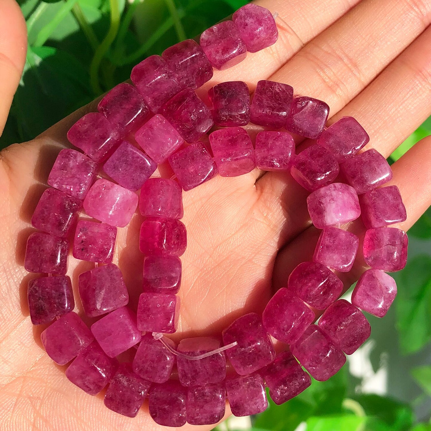 8mm Natural Stone Square Apatite Morganite Agates Tourmaline Aquamarines Loose Spacer Beads for Jewelry Making DIY Bracelet 15'' - KiwisLove