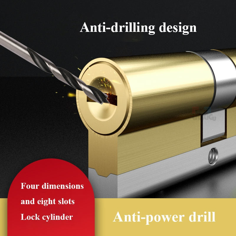 European standard lock cylinders Outdoor door locks,cylinder locks for entry doors, Cylinder door lock cylinder 8 keys lock core - KiwisLove