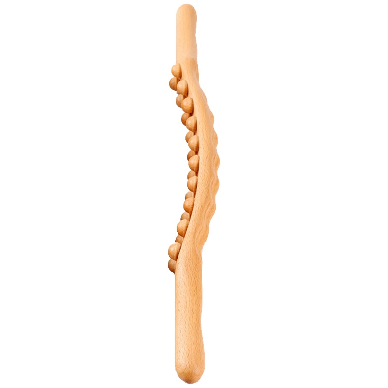 8/20 Beads Rolling Pin Universal Back Needle Massage Tendons Beech Wood Scraping Stick Point Treatment Guasha Relax Therapy Tool - KiwisLove