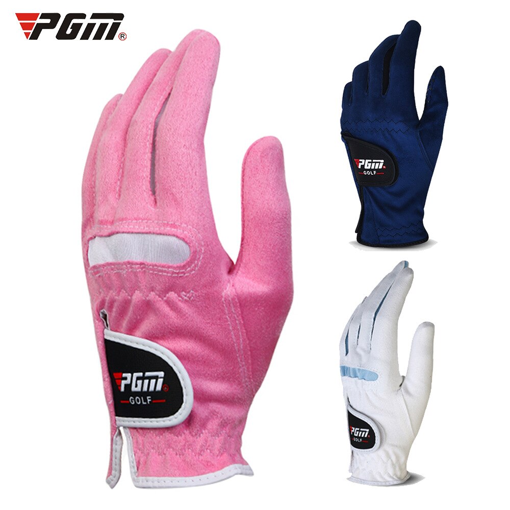 PGM 1pair Women Golf Gloves Soft Microfiber Cloth Breathable Non-slip Protective Gloves Hand Wear Golf Accessory - KiwisLove