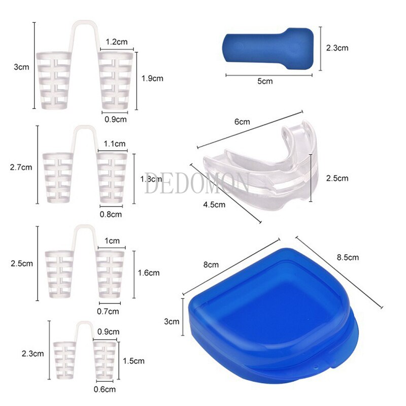 1 Set Gum Shield for Stop Grinding Teeth & Snoring 2-in-1 Anti Snoring Devices Nasal Dilators for Better Sleep - KiwisLove
