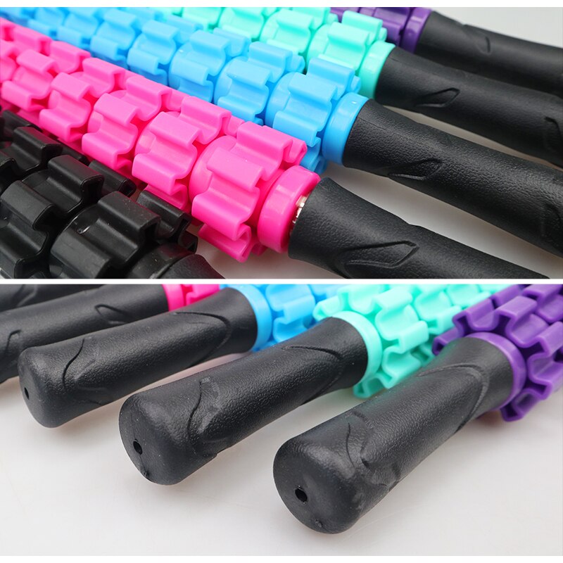 9-Wheel Anti Cellulite Massager Stick Trigger Point Stick Body Foot Face Leg Slimming Massage Yoga Gym Muscle Roller Sticks - KiwisLove