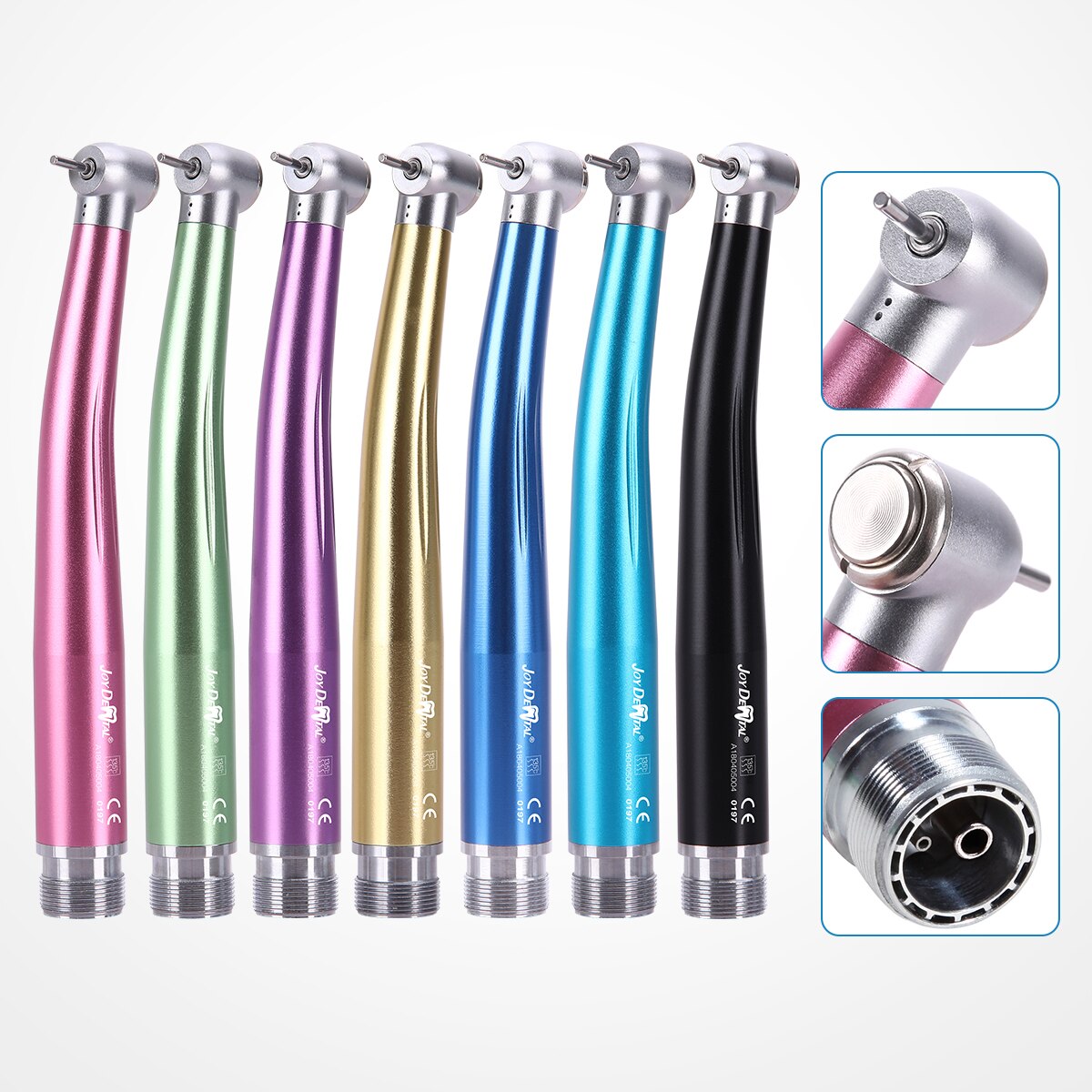 2/4Holes Dental High Speed Handpiece Push Button Standard Head Air Turbine Single Water Spring Rotor/Cartridge - KiwisLove