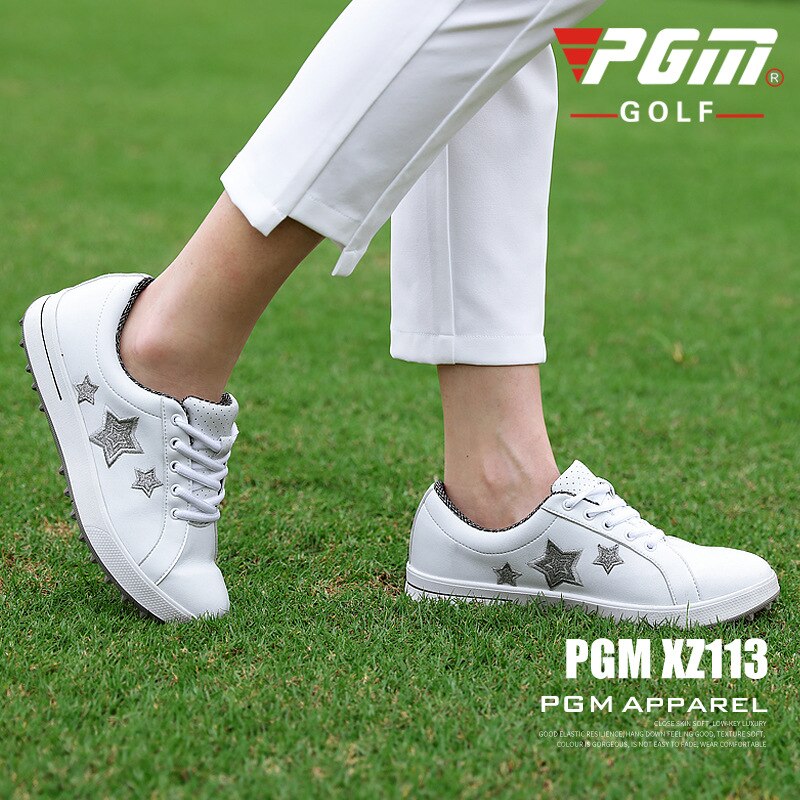 PGM Women Golf Shoes Leisure Fixed Nail Waterproof Sneakers Women Non-Slip Small White Girls Sports Shoes XZ113 - KiwisLove