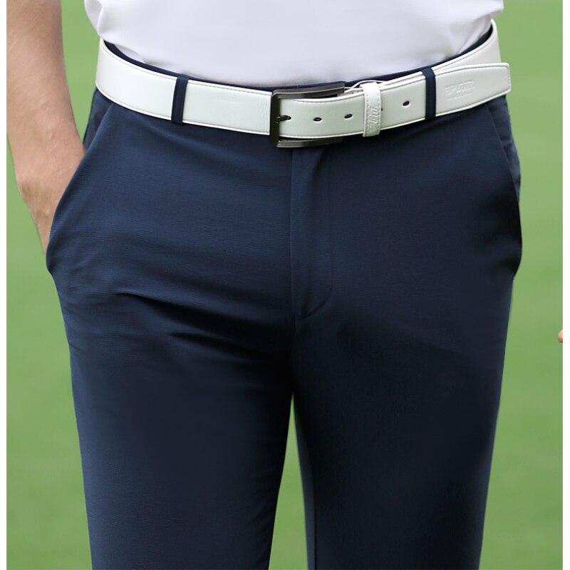 PGM Men Golf Pants Summer Slim Elastic Breathable Longs Trousers Sport Wear Clothes Gym Suit Casual Clothing Navy Grey KUZ079 - KiwisLove