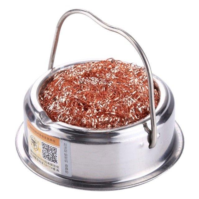 Desoldering soldering iron mesh filter cleaning nozzle tip copper wire ball - KiwisLove