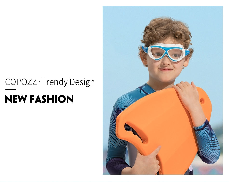 COPOZZ Children Swimming Goggles Eyewear Anti Fog kids Cool Boy Girl - KiwisLove