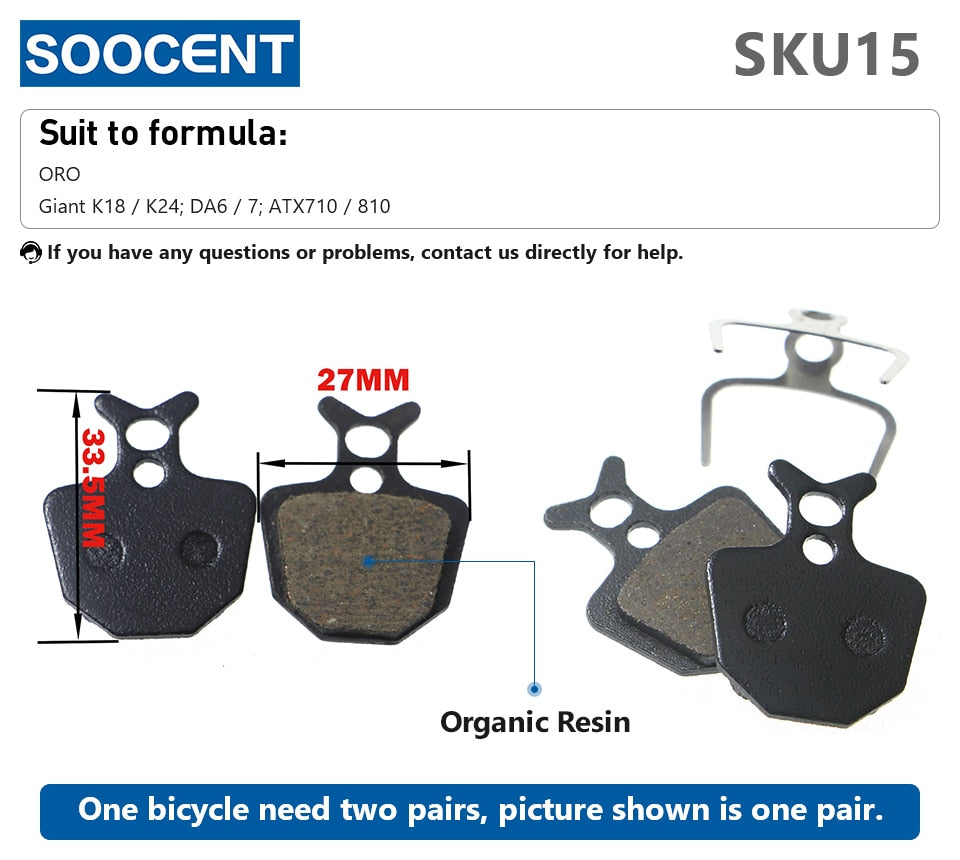 1 Pair MTB Mountain Bike Brake Pads for Shimano M445 355 395 - KiwisLove