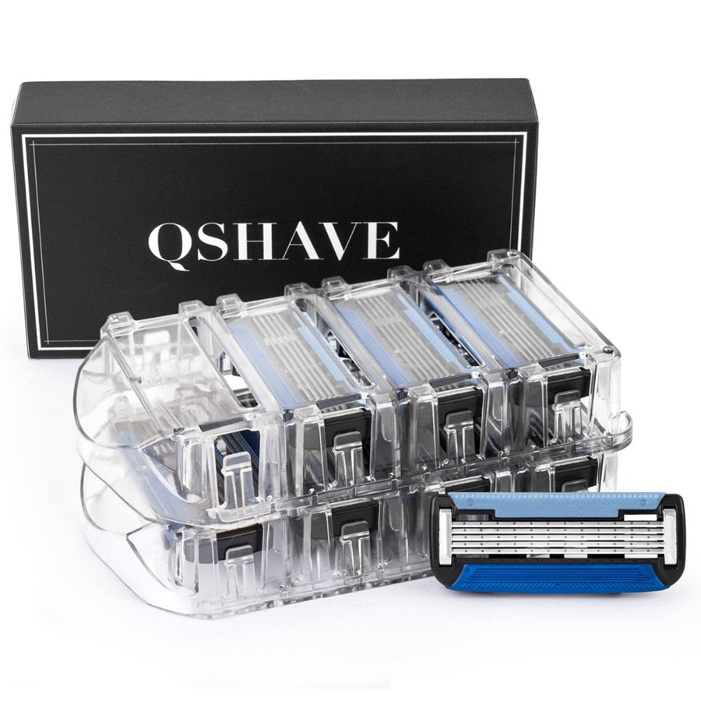 Qshave Black Spider Man Manual Shaving Razor USA Blade X5 Blade it with Trimmer Back Blade - KiwisLove