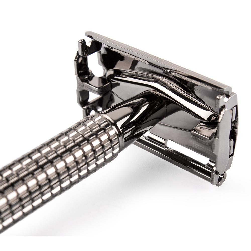 QShave Long Handle Butterfly Open Safety Razor Double Edge - KiwisLove