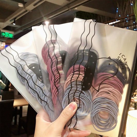 50/100PCS  Basic Gum For Hair Ponytail Holder Elastic Hair Bands - KiwisLove