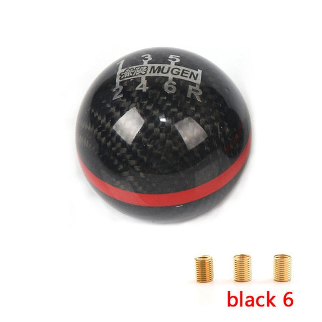 5/6 Speed Gear Shift Knob For Honda Acura/TOYOTA/NISSAN M12X1.5/M10X1.5/M10X1.25 Mugen Carbon Fiber - KiwisLove