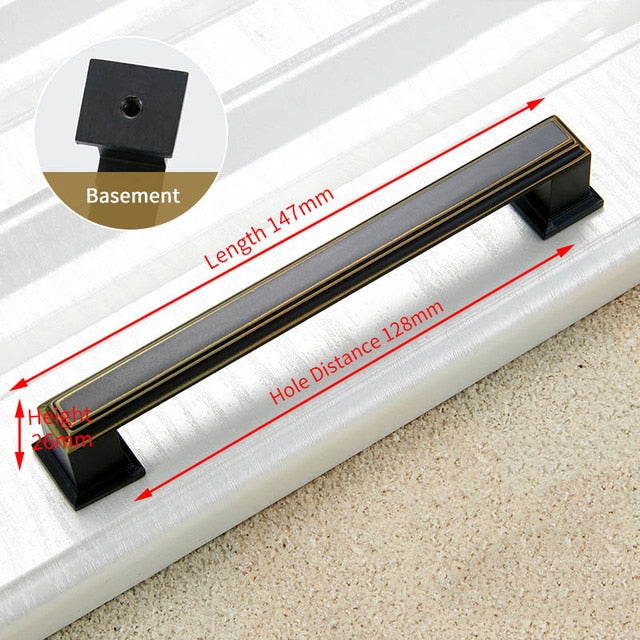 KAK Vintage Black Bronze Cabinet Handle Drawer Knobs Door Pull - KiwisLove