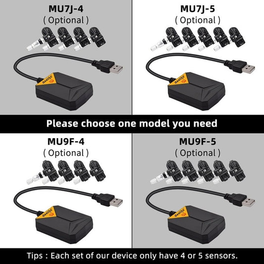 TPMS  USB Car Radio DVD Player Tire Pressure Monitoring System Spare Tyre Internal External Sensor  TMPS - KiwisLove
