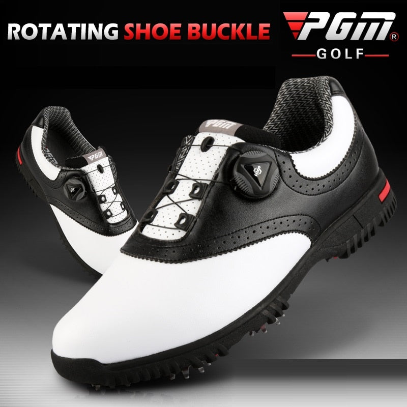 PGM Men Golf Shoes Waterproof Rotating Buckles Anti-slip Sneakers - KiwisLove